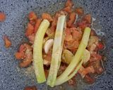 A picture of step 3 of Patacones with Shredded Chicken and Hogao.