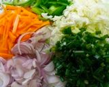 A picture of step 1 of Chinese Veg Fried Rice.