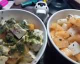 Foto del paso 3 de la receta: Ensalada vegana fresca de pepinos melón y tofu