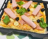 Foto del paso 2 de la receta: Pizzas 🍕 con Base de Harina de soja  Con Jamón y Palmitos! 😋👌