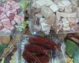 A picture of step 1 of Tripe Stew with Chorizo and Ham.