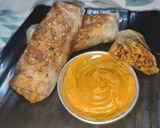 A picture of step 16 of Spicy Udon Noodles Spring Rolls (with Rice Paper).