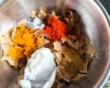 A picture of step 1 of Left over Roti Masala.