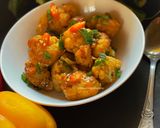 A picture of step 8 of Honey Chilli Cauliflower.