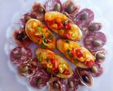 A picture of step 4 of Antipasto for four.