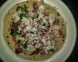 A picture of step 5 of Masala papad.