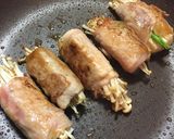 青蔥金針菇肉捲 Fried Pork Roll with Enoki Mushroom and Scallion的食譜步驟5照片