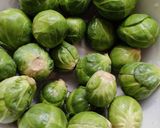 A picture of step 1 of Brussels Sprouts Poriyal.