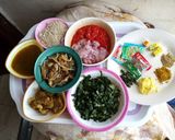 A picture of step 1 of Egusi soup.