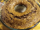 Budín marmolado de naranja con chips de chocolate