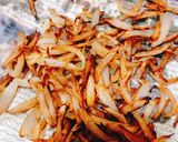 A picture of step 4 of Fried Bhindi.