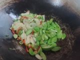 Tumis tauge baso sapi petai (soybean sprout stir fry)