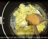 A picture of step 5 of Aam halwa.