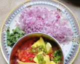 A picture of step 3 of Qeema fry.