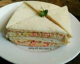 A picture of step 4 of Egg veg mayo sandwich #ramadankitayari.