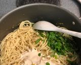 A picture of step 5 of Shrimp spaghetti with creamy lemon sauce.