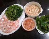 Hình bước làm 3 của món Gỏi tôm rau muống