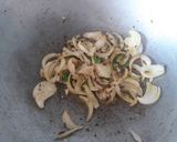 A picture of step 3 of Sauteed baby potatoes with beetroot and amaranth leaves.