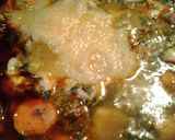 A picture of step 10 of Slow simmered lamb, pork, chorizo, with vegetables.