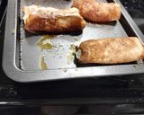 A picture of step 4 of Cinnamon and cream cheese roll ups.