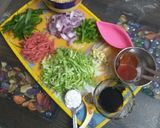 A picture of step 1 of Maggi noodles vegetables spring roll.