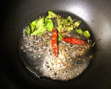 A picture of step 6 of Indrahar ki Kadhi (Madhya Pradesh Cuisine in a Fusion style).