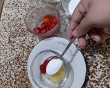 A picture of step 1 of Pineapple and strawberry chaat.