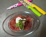 A picture of step 3 of Watermelon 🍉 ice cream 🍨.