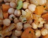 A picture of step 3 of Chickpea vegetable sauce.