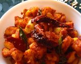A picture of step 6 of Chettinad Aloo fry.