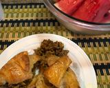 Hình bước làm 2 của món Beef curry with croissant
