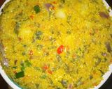 A picture of step 13 of Dambu shinkafa with veg.sauce.