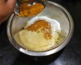 A picture of step 4 of Aloo Bhujiya.
