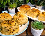 A picture of step 10 of No Egg No Maida Pure Veg Cheesy Garlic Bun And Swirl From Scratch Two Design One Dough.