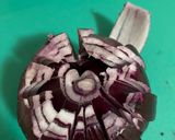 A picture of step 4 of Blossoming Crispy Onion Lotus.