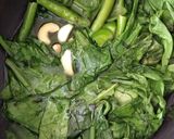 A picture of step 1 of Aloo palak.
