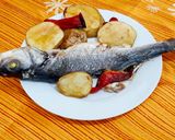 Foto del paso 7 de la receta: Lubina al horno con papas y pimiento