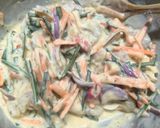 Gambar langkah 2 resipi Telur Dadar Udang Versi Korea.