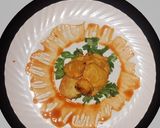 A picture of step 3 of Aloo pakauda.