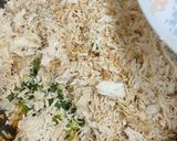 A picture of step 2 of ChickenSpring rolls.