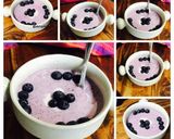 A picture of step 4 of UNIQUE Homemade Blueberries Shrikhand Without Any Added Sweetener.