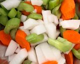 A picture of step 2 of Easy Crockpot Chicken Noodle Soup.