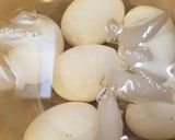 A picture of step 1 of Deviled Eggs.