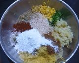 A picture of step 2 of Corn kabab.