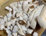 A picture of step 1 of Nadia Bara Tarkari (Coconut dumplings curry).