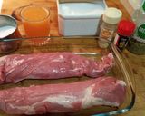 Foto del paso 1 de la receta: Solomillo de cerdo con zumo de mandarina al horno