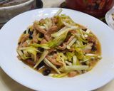 川味韭黃肉絲的食譜步驟4照片