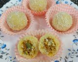 A picture of step 8 of Rakhi Special - Coconut Ladoo with Gulkand-Dryfruits Stuffing.