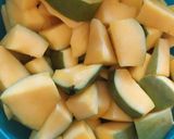 A picture of step 1 of Mango Thithipu/Mango Sweet Pachadi.