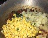 A picture of step 4 of Methi corn aloo.